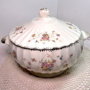 Vintage Limoges New Princess bowl 8" Bright White Pottery porcelain